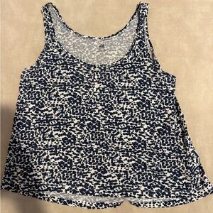 H&M Women's Navy and White Tank Top